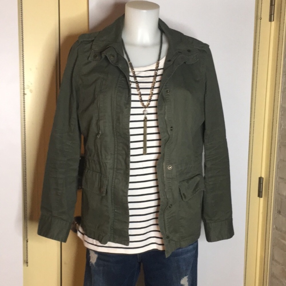 Love Tree- Green utility jacket